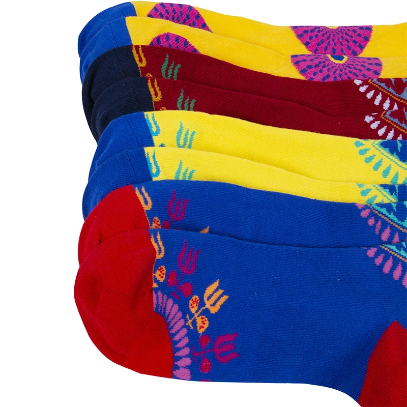 

Носки женские, разноцветные, из бамбукового волокна, с Африканским принтом, 3 пары