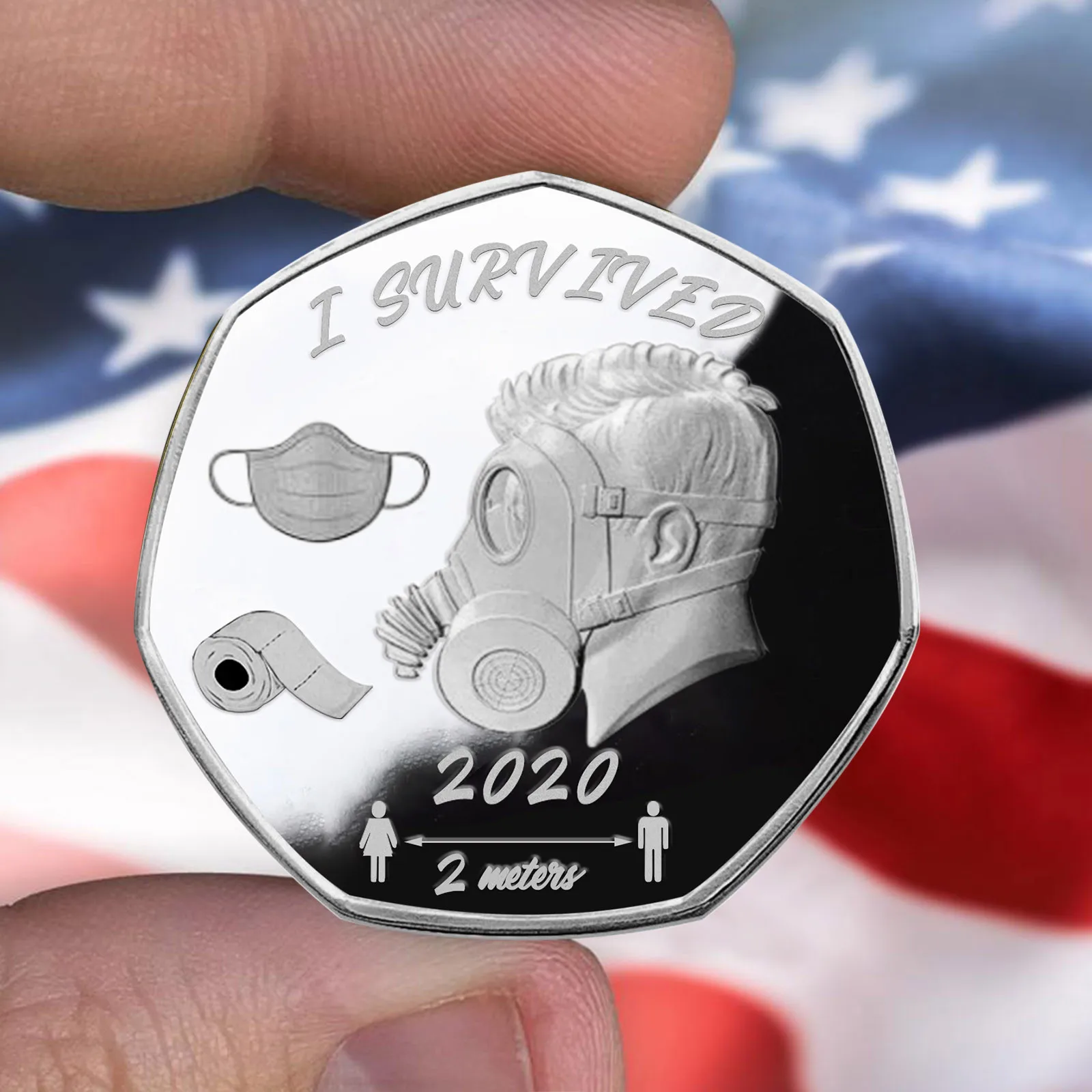Коллекция сувенирных монет Я пережила 2020 аксессуары для украшения дома памятные
