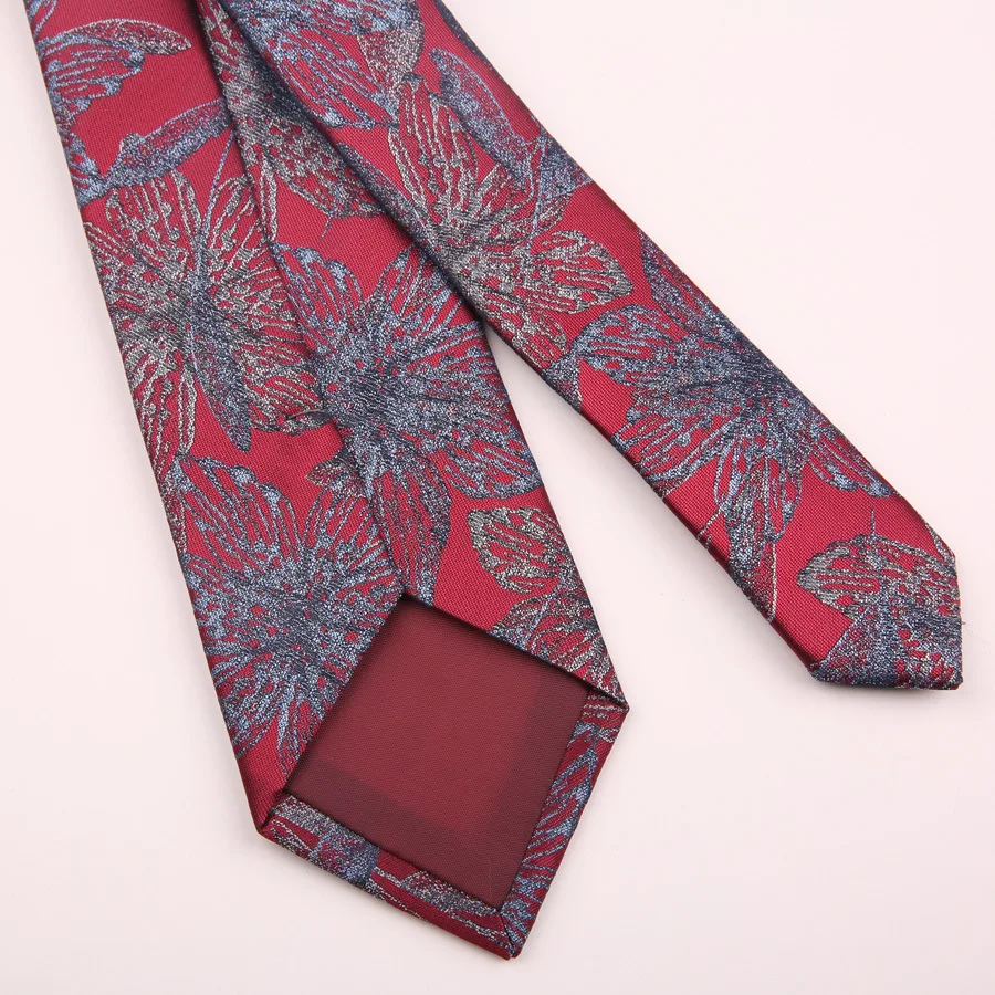 

7cm Men's Paisley Floral Ties For Men Handmade Polyester Necktie Wedding Neck Tie For Business Cravats Custom LOGO