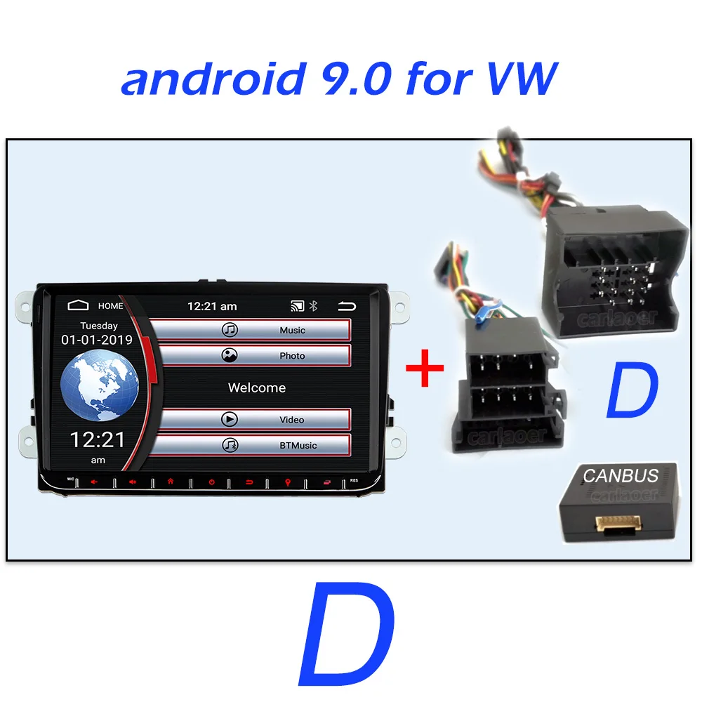 Android 9,0 2Din для VW/Volkswagen/Golf/Polo/Tiguan/Passat/b7/b6/leon/Skoda/Octavia автомобильный Радио gps 2 DIN Автомобильный мультимедийный плеер