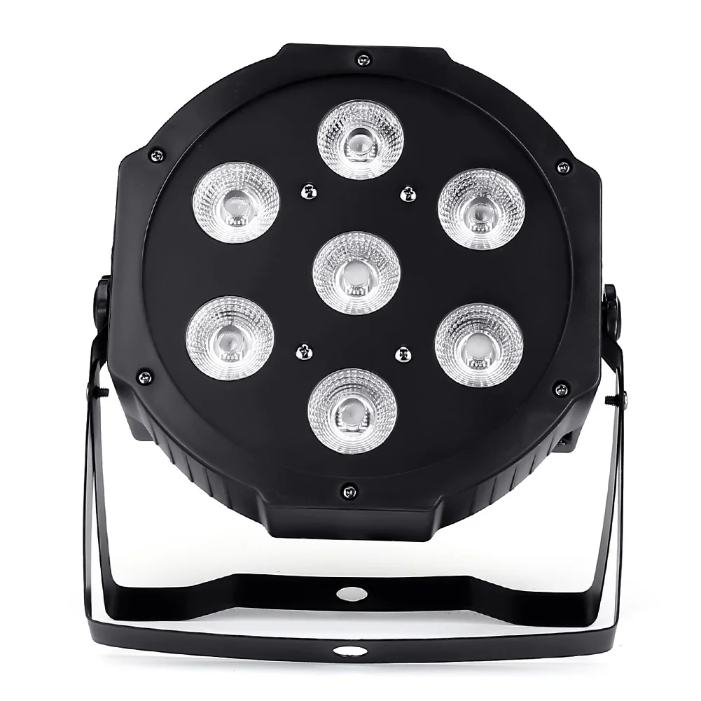 7x12 Вт светодиодный плоский светильник SlimPar Quad 4 в 1 светодиодный DJ светильник для мытья сценический светильник без шума