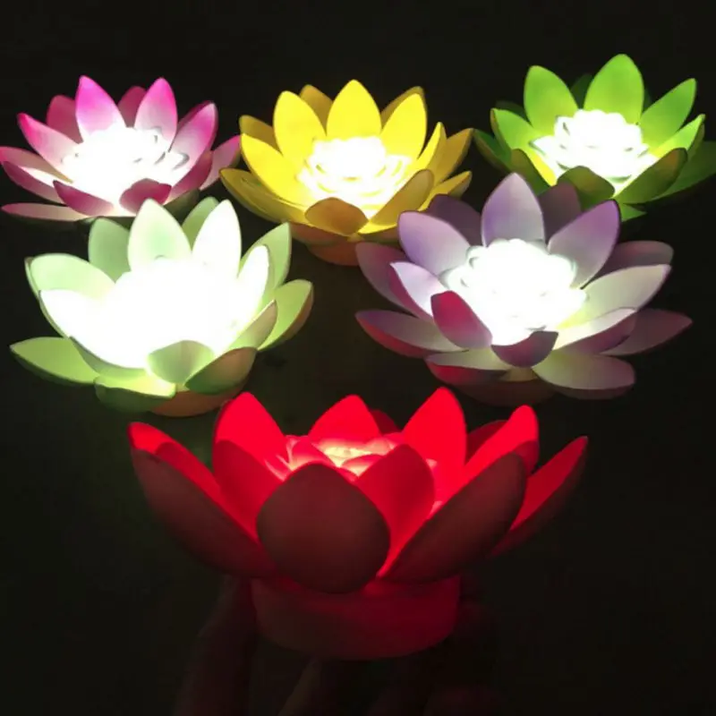 Светильники лотосы свечи на День святого Валентина плавающие в воде для желаний