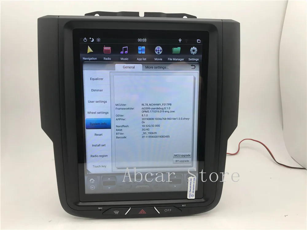 10,4 ''Tesla стиль Android 8,1 автомобильный dvd-плеер gps навигация для Dodge ram 1500- стерео CARPLAY HDMI радио авто ips PX6