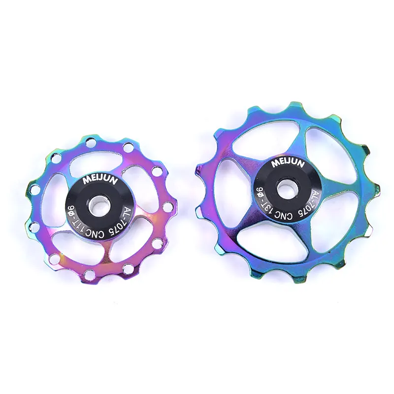 

1pc Bike Bearing Pulley Aluminum Alloy 11T 13T Guide Wheel Bearing Jockey Wheel