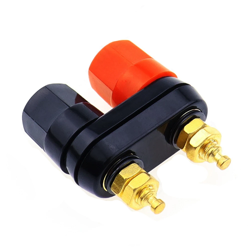 

Quality Banana Plugs Couple Terminals Red Black Connector Amplifier Terminal Binding Post Banana Speaker Plug Jack Accessories 1