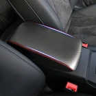 Внутренняя отделка автомобиля, карбоновый стиль, микрофибра, кожа, центральный подлокотник, наклейка, отделка для Audi A3 2017 2018