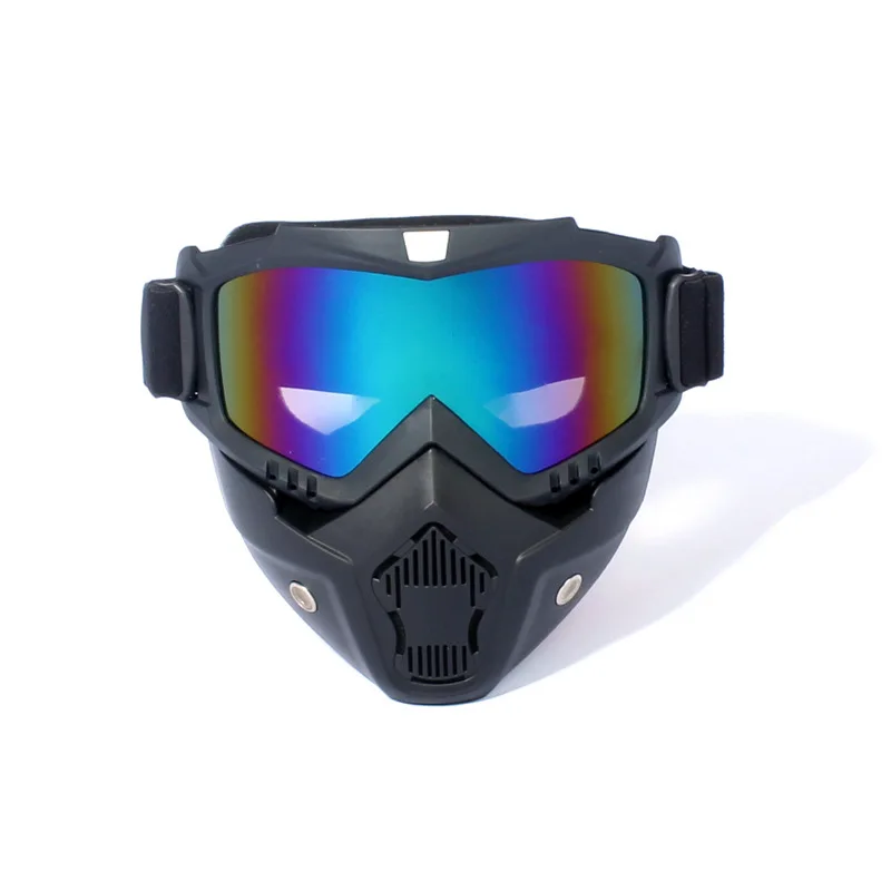 

Retro mask goggles rider equipped with cross-country motorcycle windbreak and sand riding goggles