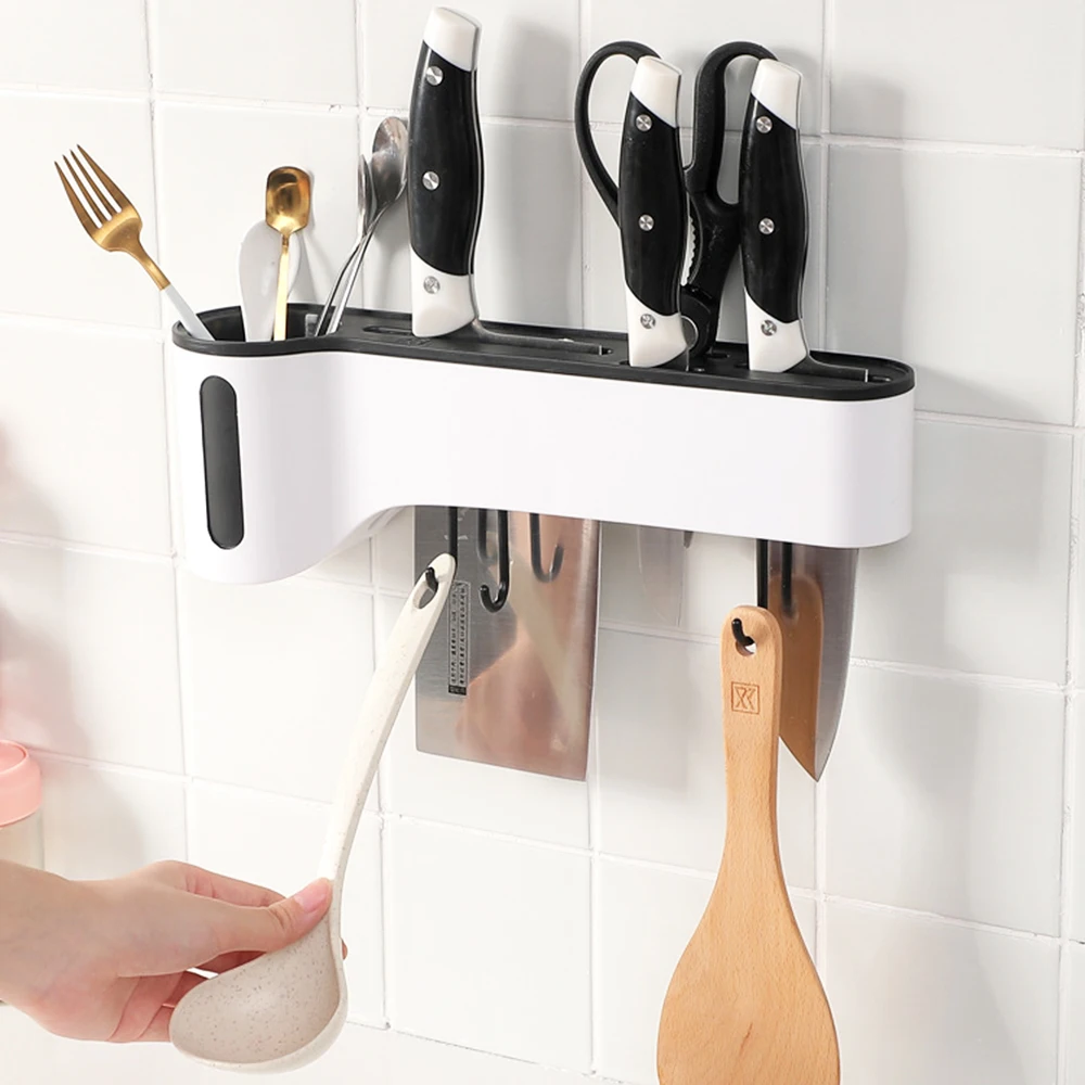Кухонная стойка без отверстий настенный подвесной держатель для ножей