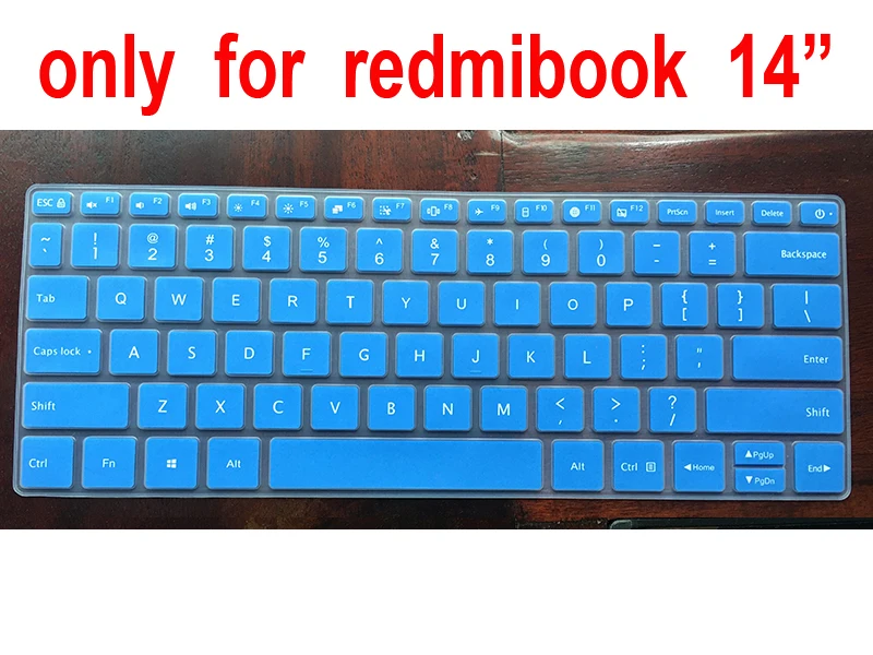 Синий Моющийся чехол для клавиатуры ноутбука Xiao mi Red mi book 14 дюймов красный mi Book mi book 14 Силиконовый водонепроницаемый защитный чехол для ноутбука в подарок - Цвет: Синий