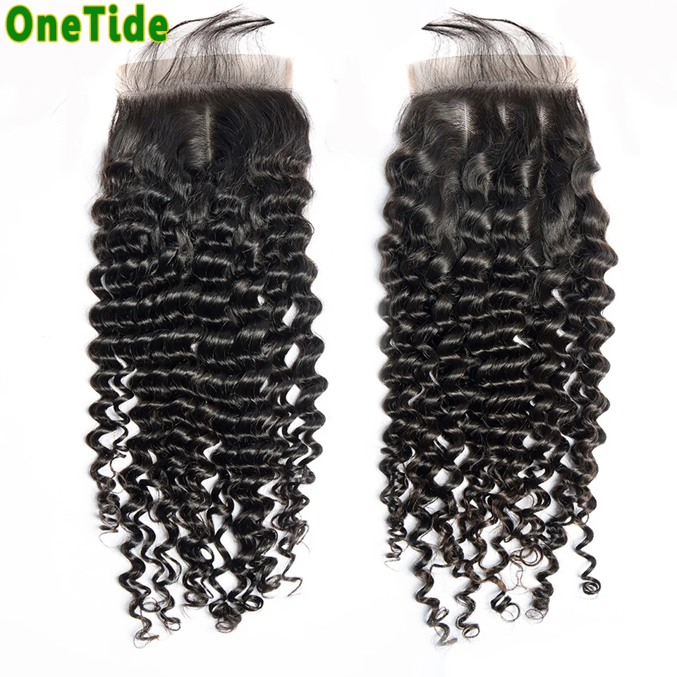 

ONETIDE Cheap Wholesale deep Wave Bundles With Closure Brazilian Human Hair Weave 3 4 Bundles With Closure Hair Extensions