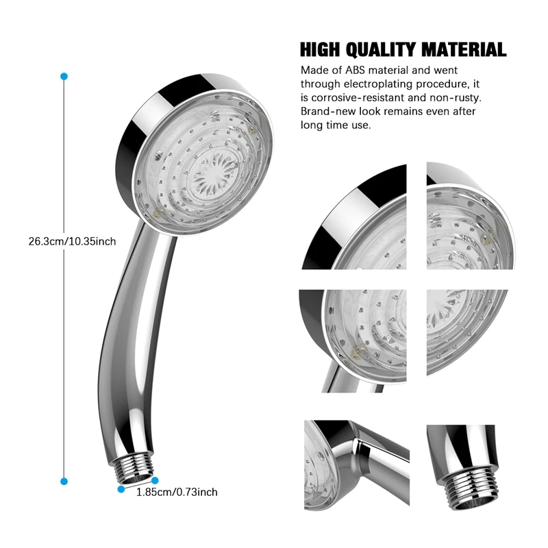 

Color Changing Shower Head Led Light Glowing Automatic 7 Color Changing Automatic Handheld Water Saving Shower Bathroom Decor