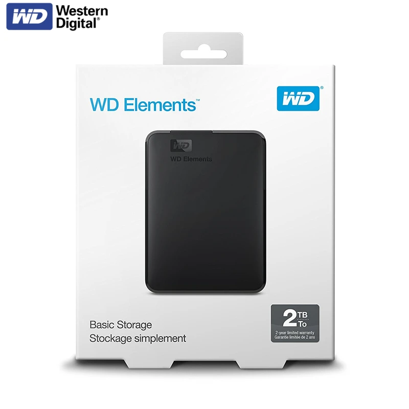 Портативный внешний жесткий диск Western Digital WD Elements 2 5 дюйма USB 1 ТБ 4 ТБ|Внешние