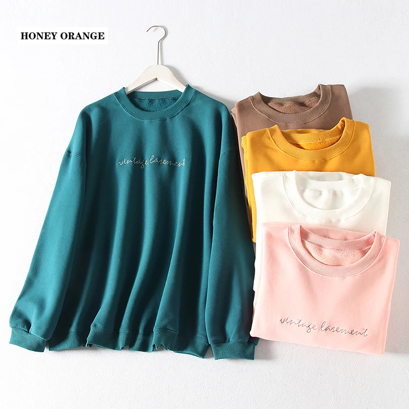 2019 осенняя и зимняя женская толстая модная свободная повседневная спортивная