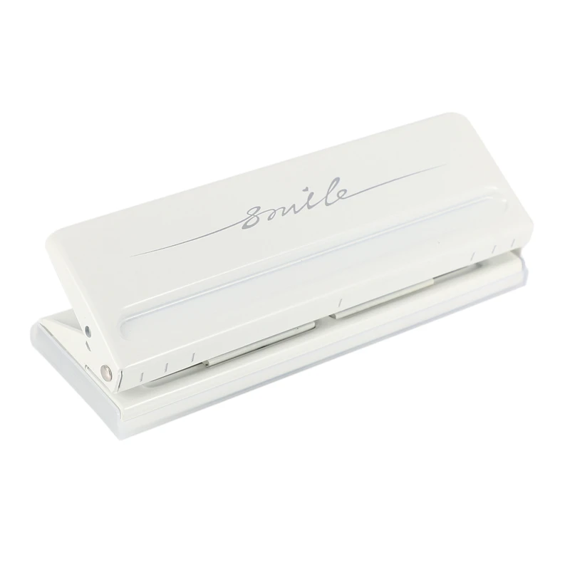 Белый 6 Дырокол с дырочками для перфорации бумаги регулируемый степлер домашнего