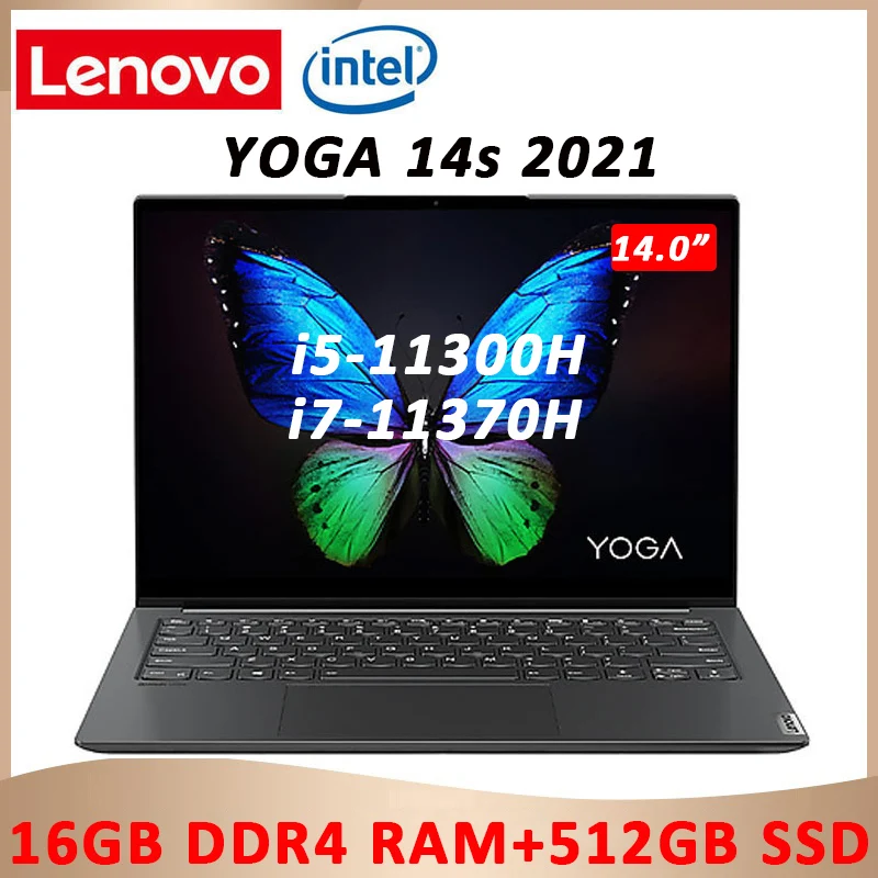 Lenovo YOGA 14s 2021 Intel i5-11300H/i7-11370H 16G RAM 512G SSD lightweight notebook Windows10 High 