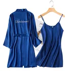 Свадебный комплект из 2 предметов для невесты и подружки невесты, халат, сексуальный женский халат, ночная рубашка, короткая Пижама, повседневное цветочное кимоно Geisha