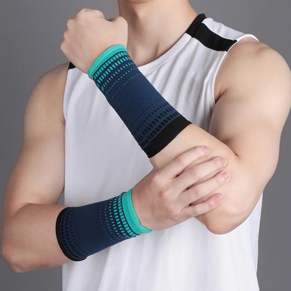 

Спортивный компрессионный защитный нейлоновый трикотажный пот-браслет для баскетбола, волейбола, фитнеса, тяжелой атлетики