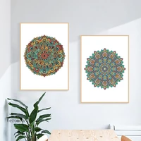 mandala vintage home decorative poster colorful flower art canvas painting on the wall modular pictures for living room decor