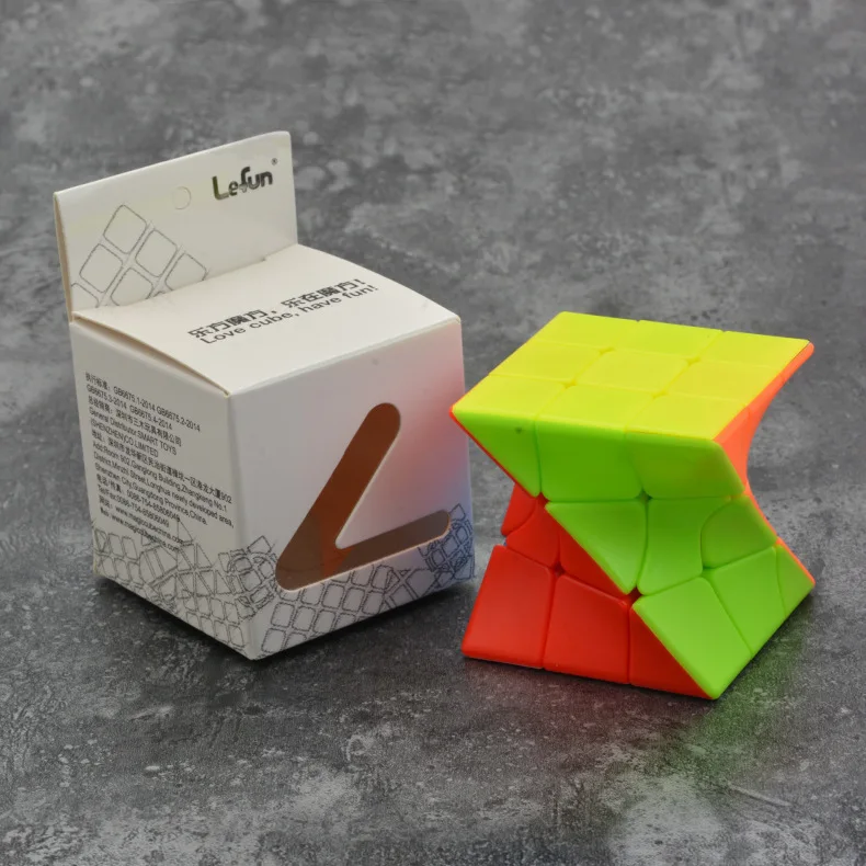 Lefun 3x3 кручение магический куб цветной витой куб игрушка странной формы без наклеек Пазлы красочные Развивающие игрушки для детей