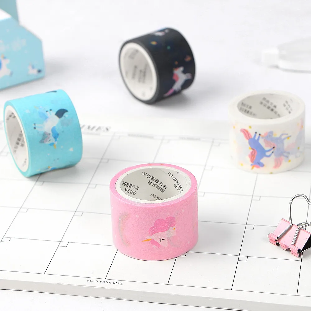 1 шт. симпатичная Маскировка Лента Kawaii Единорог васи лента декоративная клейкая лента для детей DIY Скрапбукинг дневник Альбомы для фото