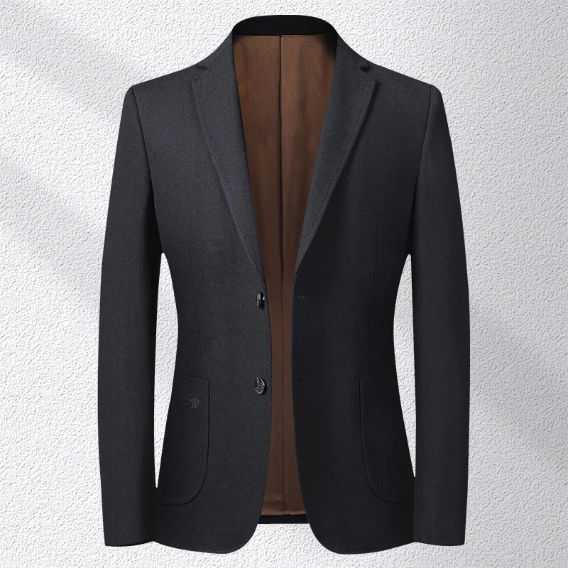 

New Brand Men Blazer College Style Trend Men's Slim Fit Suit High Quality Big Pocket Lattice Korean Version Blazer Male