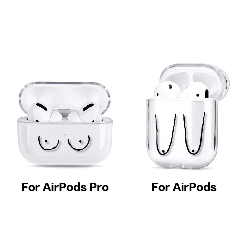 Bluetooth беспроводной чехол для наушников для Apple iPhone зарядная коробка для AirPods Pro Жесткий прозрачный защитный чехол Аксессуары