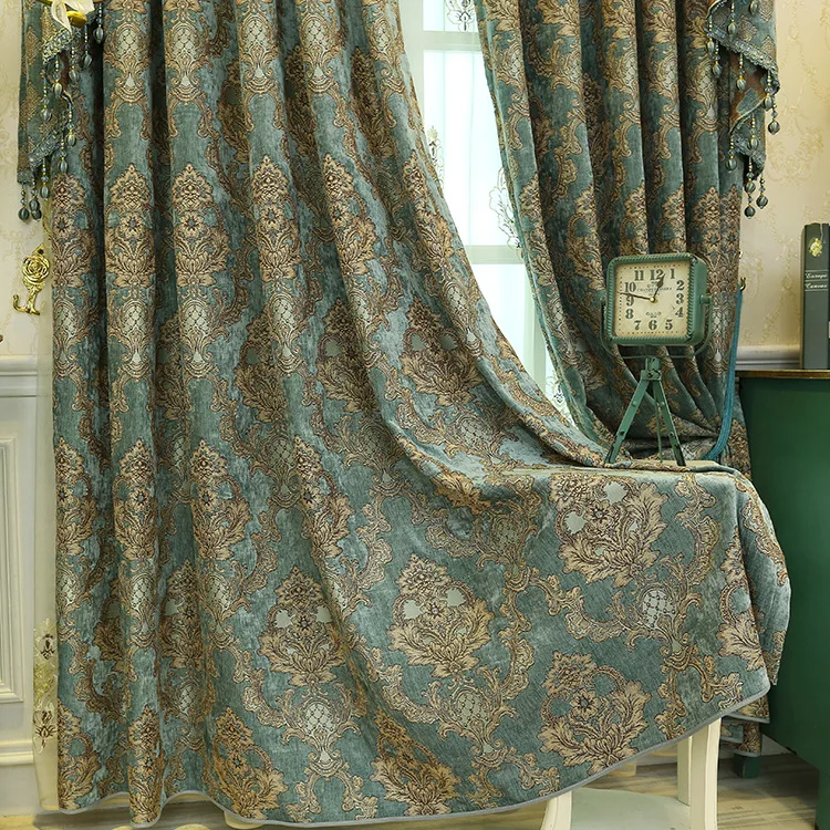 Роскошные жаккардовые шторы из синели в европейском стиле для гостиной спальни