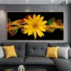 Большой Подсолнух, холст, искусство, принты желтого цвета, цветы, современные картины на холсте, постер, поп-арт для гостиной, декор Куадрос