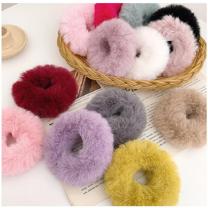 

New Warm Elastic Hair Band Women Girls Holder Hair Rope Rubber Band Headwear for Women Girls Hair Clips Accessories