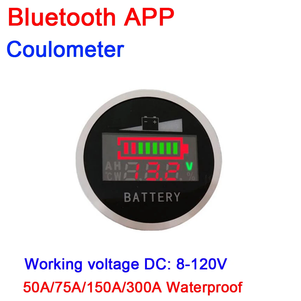 

Bluetooth APP Battery Capacity Tester DC 120V 50A 150A 300A POWER METER LiFePO4 Li-ion lithium lead-acid 12V 24V 36V 48V 60V 72v