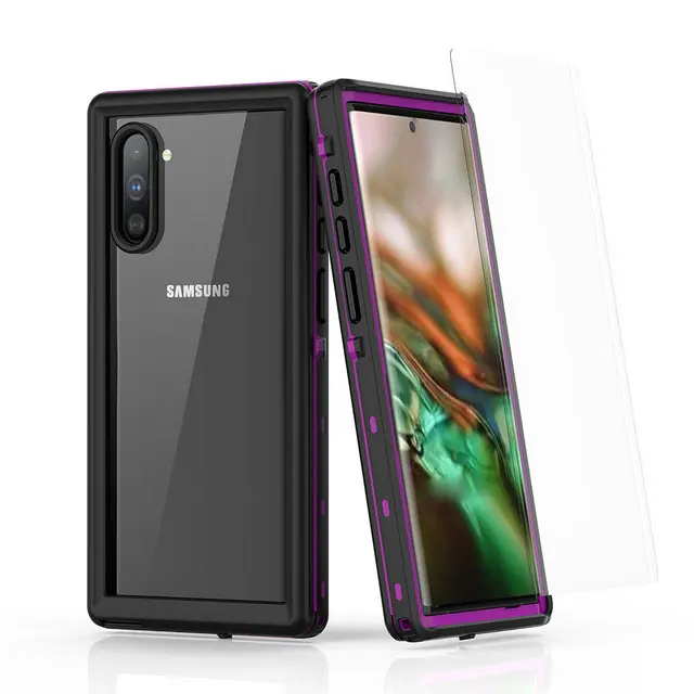Purple A IP68 Note10+ Водонепроницаемый чехол для samsung Note 10 чехол samsung Galaxy Note 10 Plus водонепроницаемая крышка 360 Защита Note10 5G - Цвет: Purple A