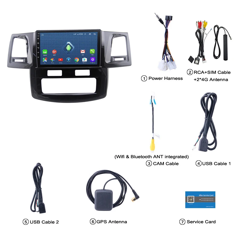 4G Lte All Netcom WANQI 9 1 Автомобильный gps мультимедийный видеоплеер для Toyota 2007 2015 fortuner hulix