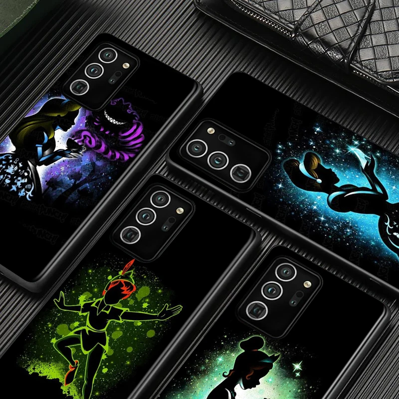 

Disney Animation Cartoon Black For Samsung Galaxy S21 S20 FE Ultra Lite S10 5G S10E S9 S8 S7 S6 Edge Plus Black Soft Phone Case