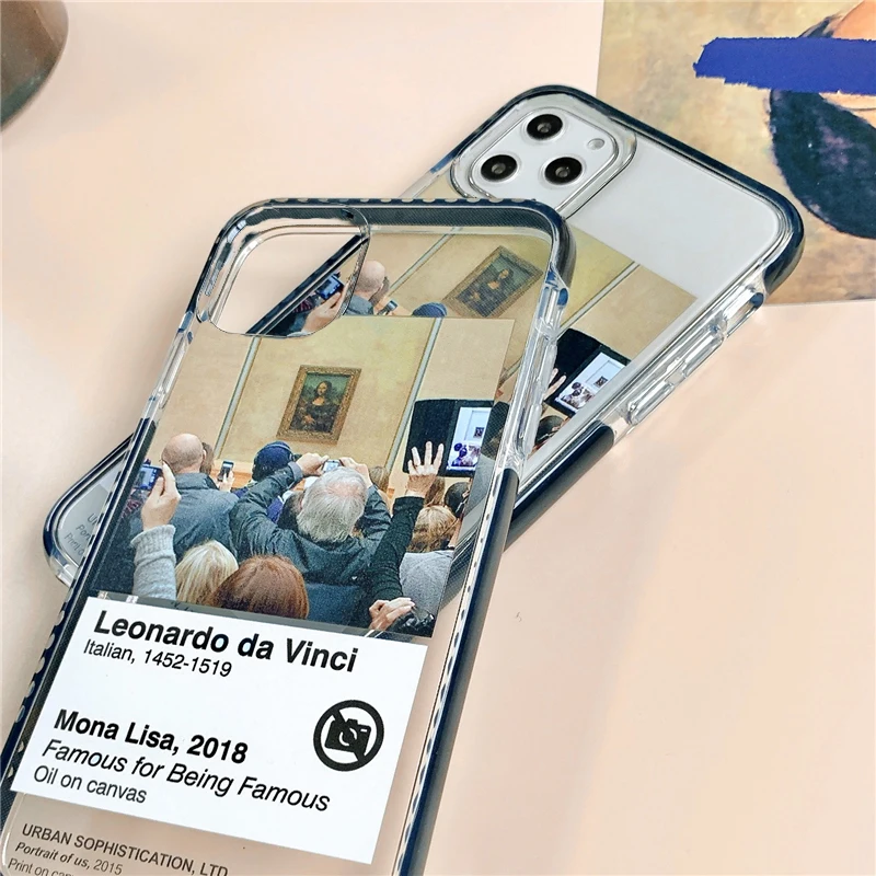 Чехол для телефона с художественной картиной Мона Лиза iPhone 12 11 Pro X XS Max XR 7 8 6 Plus