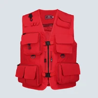 multi pocket fishing vests quick dry breathable outdoor mesh jackets photography hiking vest outdoor sport men breathable vest