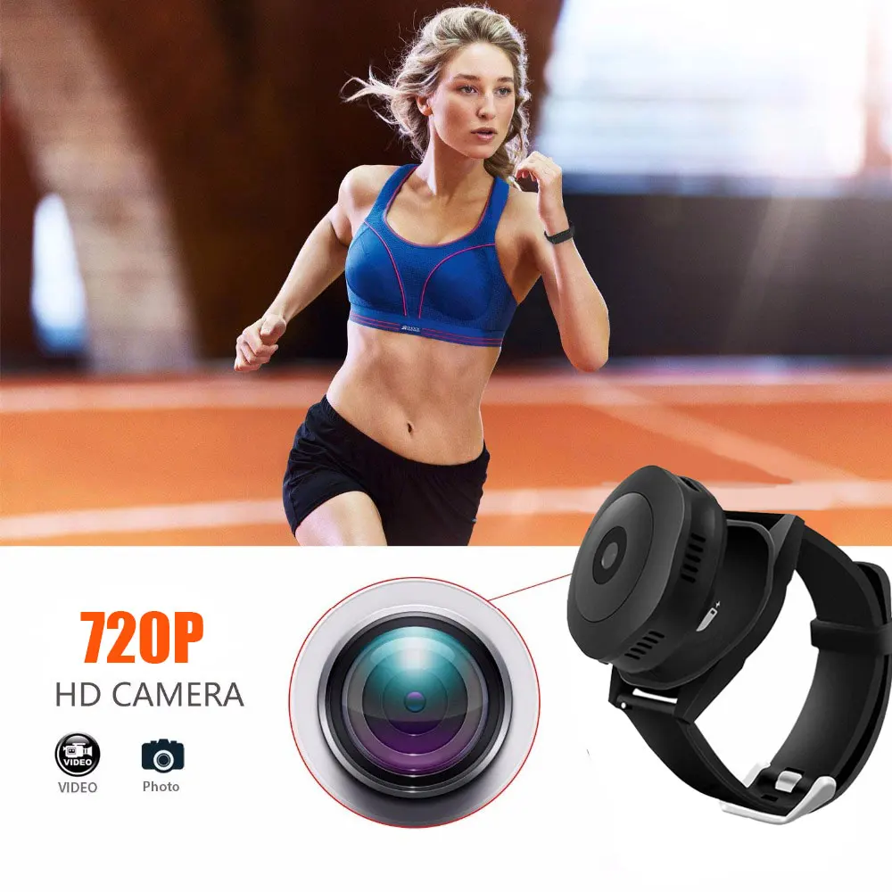 

WIFI Mini Camera HD 720p Wearable Bracelet small Cam Wristband Sports DV Rechargeable Portable Surveillance micro Camcorder