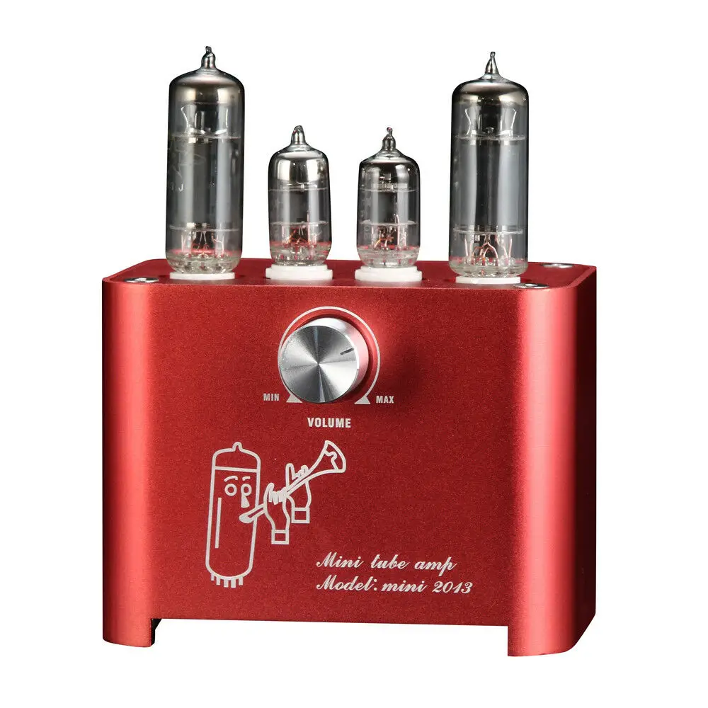 Red Douk аудио мини 6J1+ 6P1 вакуумный ламповый усилитель стерео HiFi Настольный усилитель клапана мощности 3 Вт+ 3 Вт - Цвет: Red