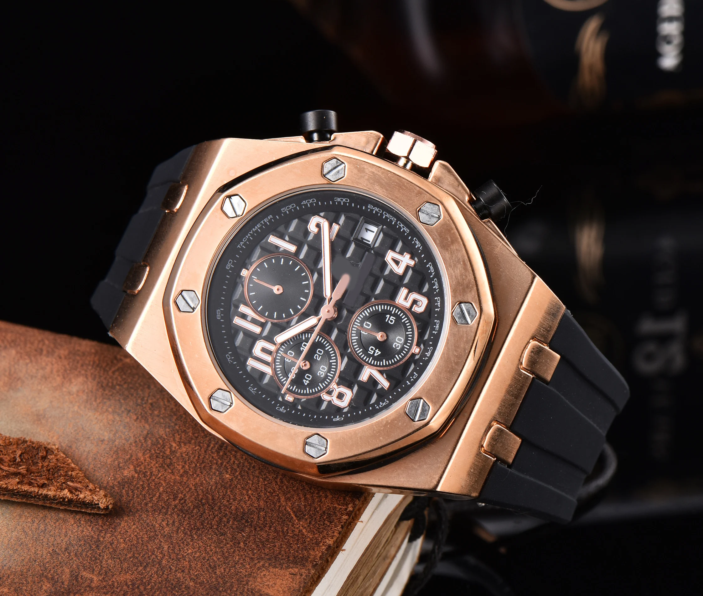 

Top Brand Luxury Male Watch Sports Business Quartz Men's Watches Silicone Dress Casual Man calendar WristWatch