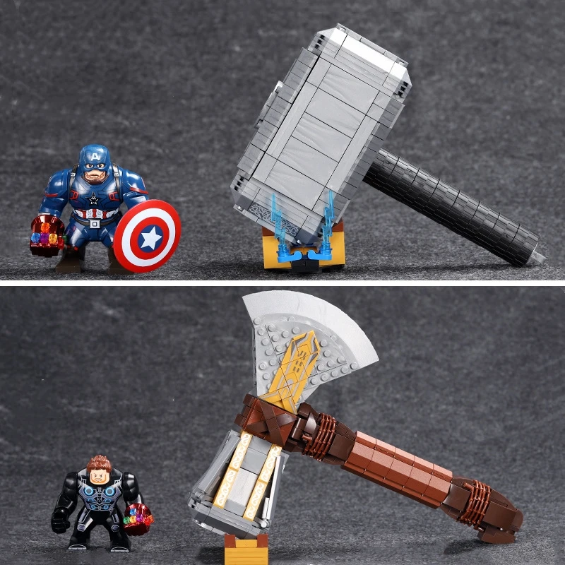 SY1398 SY1399 SY1400 SY1454 Mark85 Железный человек Endgame оружие Thanos Infinity Gauntlet Mjolnir Stormbreaker
