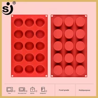 sj flat round silicone mold cake decorating moulds chocolate diy candy party bar for cake baking accessories