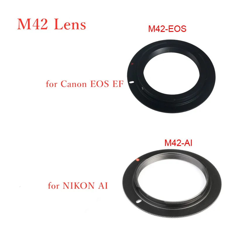 

Metal Thread Mount M42 Lens for Canon EOS EF for NIKON AI Mount Adapter Ring 1100D 600D 60D 550D 5D 7D 50D Camera Accessories