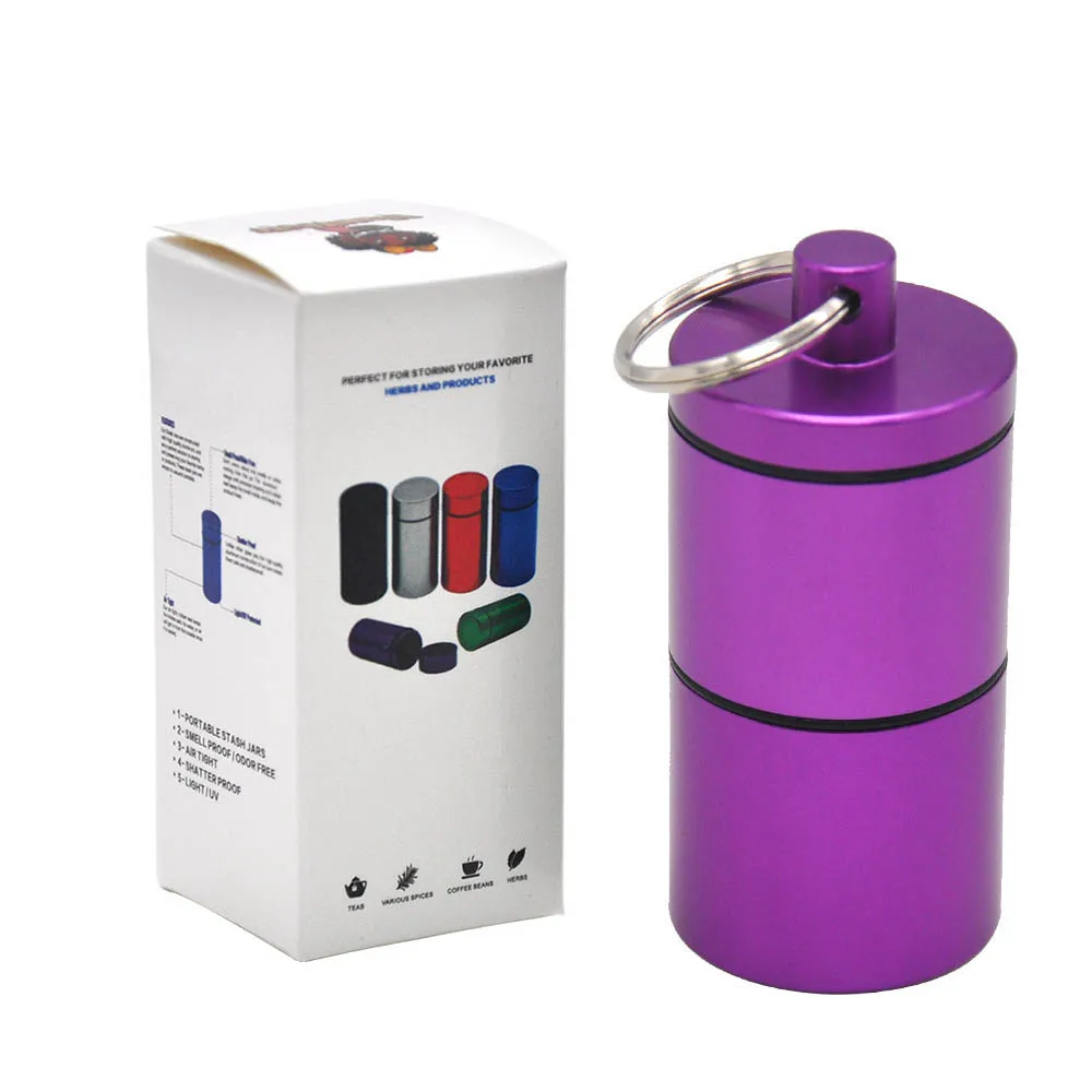 YH033-HP-Zi HONEYPUFF Stash Jar-герметичный устойчивый к запаху алюминиевый контейнер с 2 слоями для специй чехол для табака "вы можете собрать его самостоятельно" - Цвет: YH033-HP-Zi