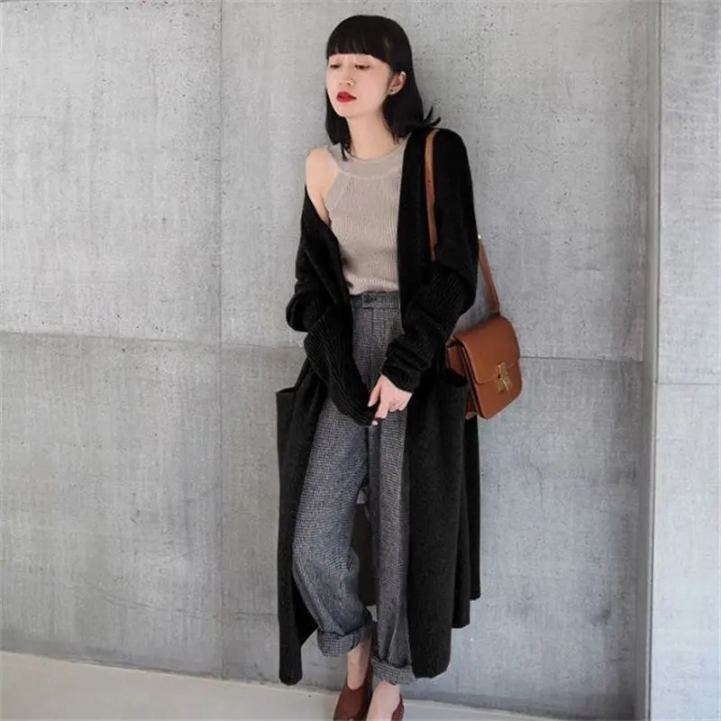 Кардиган женский вязаный зимний свободный в Корейском стиле 2021 20337 |