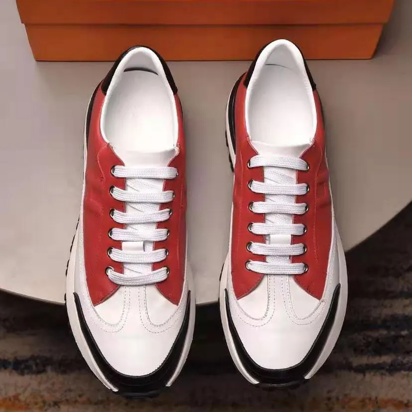 

Men's Genuine Leather Shoes Low-top Lace-up Casual Sports Shoes For Male British Leisure Trainer Sneakers Versatile Outdoor Shoe