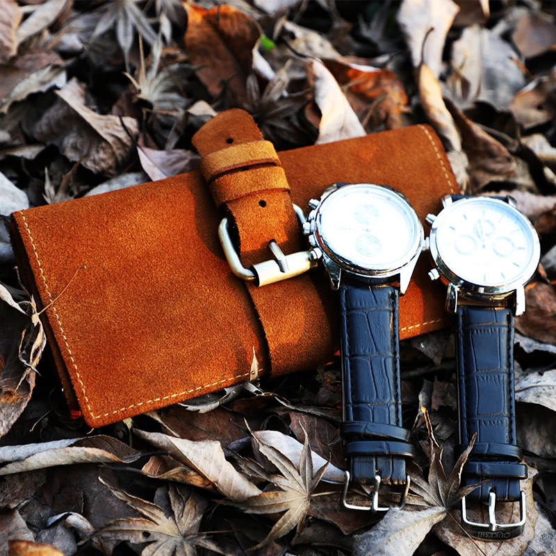 Коробка для часов из коровьей замши коричневая дорожная коробка органайзер Rolex