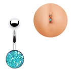 Кольцо из стали с кристаллами Кольцо для пирсинга живота, Ювелирное Украшение для тела с пирсингом пупка, эротичное Ювелирное Украшение для пирсинга уха, 1 шт.