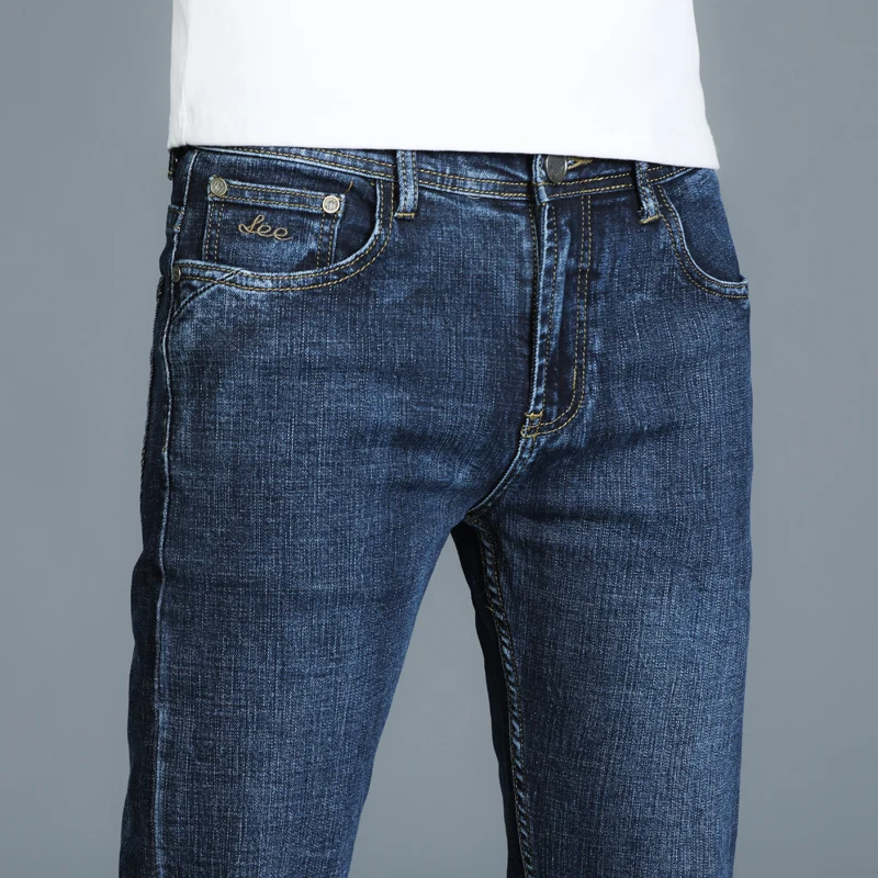 Men's Jeans Fashion Casual Hombre 2021 New Brand Skinny Jeans Men Slim Fit Denim Joggers Stretch Male Jean Pencil Pants Blue
