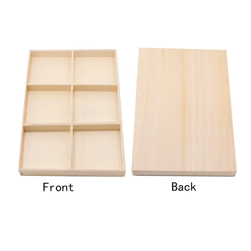 Деревянный 6 Сетка Коробка ручной работы украшения дома деревянные Цвет коробка