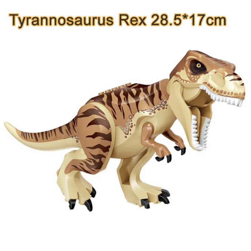 

Jurassic Dinosaur World Tyrannosaurus Rex Velociraptor Animal Figures Building Blocks Boy Birthday Gift Kids Toys
