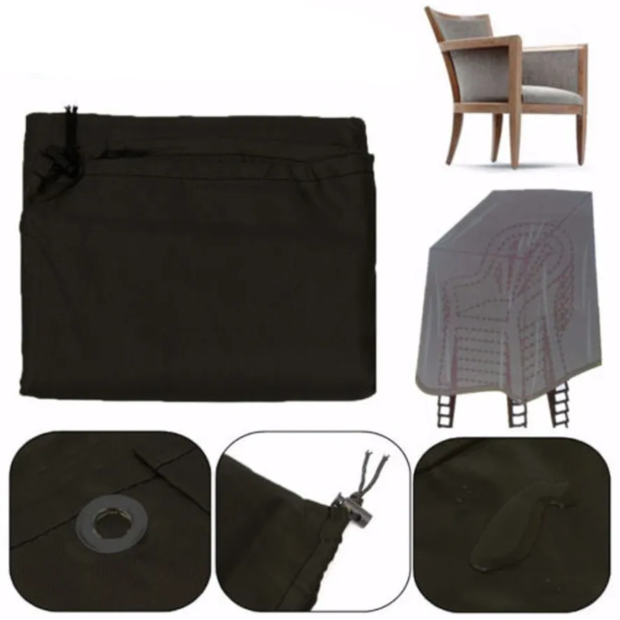 

Stacked Chair Dust Cover Storage Bag Outdoor Garden Patio Furniture Protector High Quality Waterproof Dustproof Chair Organizer
